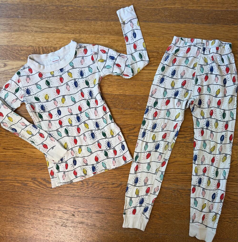 Hanna Andersson Bright Bulbs Christmas Pajamas Size 5